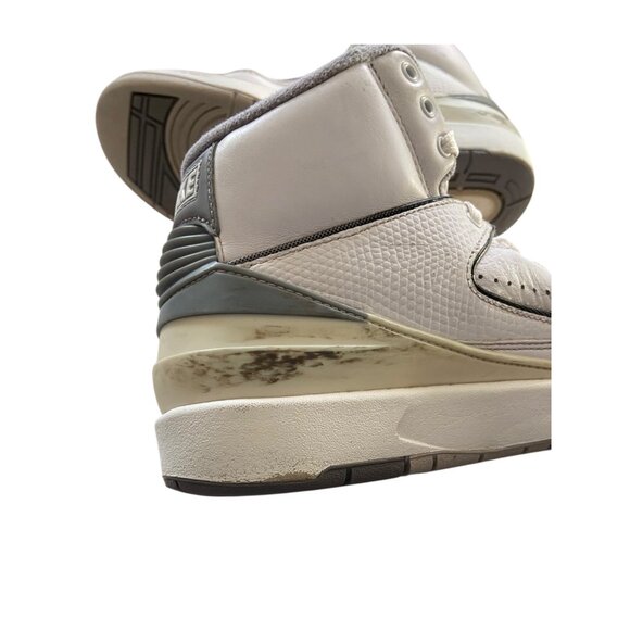 Nike Air Jordan 2 Retro GS AJ2 High Tops Cement Grey/White Size 5 Boys Casual - Picture 6 of 16